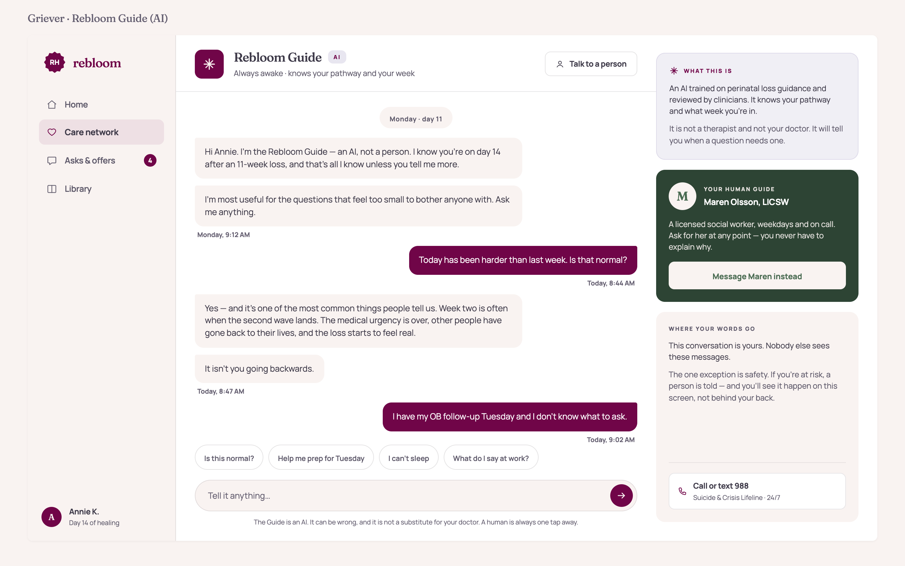 Rebloom Guide chat