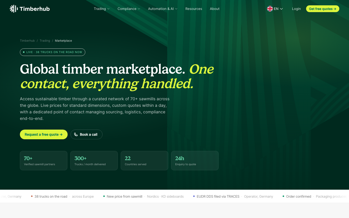 Timberhub marketplace